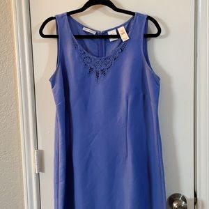 Emma James Blue Linen Blend Sheath Dress | 12P EUC